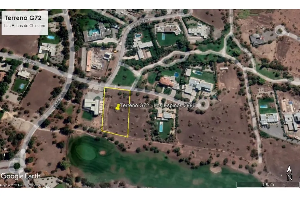 Vista panorámica del terreno de 5,000 m² en Las Brisas de Chicureo